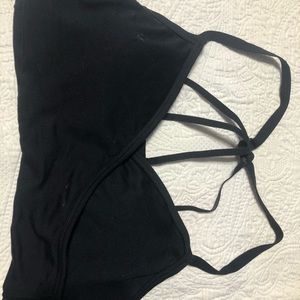 Alphalete Crossover Sports Bra Black S